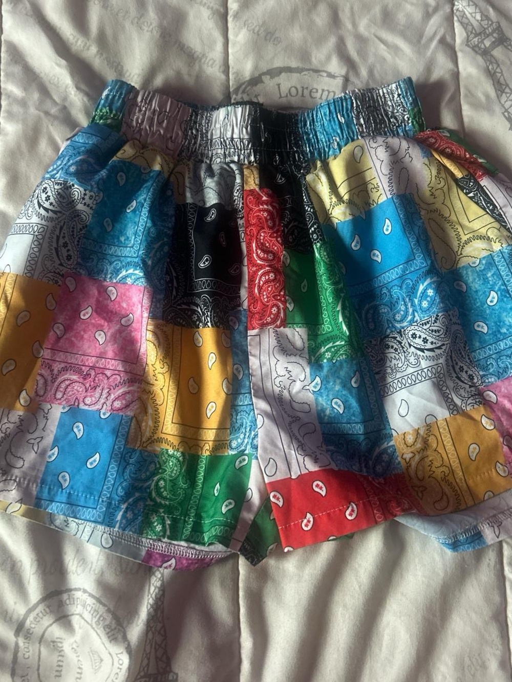 SHEIN Multicolor Patchwork Bandana Print Women’s Shorts